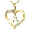 TINGN Collana in oro con lettere da donna - oro 14 carati placcato in oro 14 carati, collana da donna con lettere dalla A alla Z, regalo di compleanno, regalo personalizzato per donne e ragazze