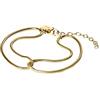 Purelei Bracciale Purelei Kindness - impermeabile e regolabile | Bracciale doppio con design a nodo | Acciaio inossidabile e placcatura in oro 14K/18K | Simbolo di gentilezza e connessione, Eine Grösse