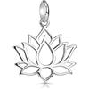 MATERIA by Matthias Wagner MATERIA - Collana con ciondolo a forma di fiore di loto in argento 925, per donne o ragazze, con confezione regalo, Argento sterling,