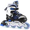 Ineedsports Pattini in linea per bambini regolabili, pattini a rotelle bambina per ragazze con ruote illuminate, pattini per ragazzi per sport indoor (Purple, S (EU28-32))