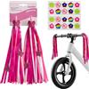 UBRAVE 1 Paio Streamer per Manubrio Della Bicicletta, Stelle Filanti Bici Bambino, con carino Adesivo Riflettente, Ornamentali per Biciclette, Scooter e Tricicli per Ragazzi e Ragazze, Rosa