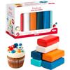 dekora - Pasta di zucchero colorata 6 colori, Fondant per torta, cupcake e biscotti, Elastica e facile da lavorare, senza glutine, halal e kosher 600 g