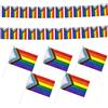 ZGDEIWGF 20 bandiere a manovella a mano, 1 bandiere pull-up, bandiera Pride, bandiera arcobaleno a manovella a mano, bandiere Pride, decorazioni orgogliose