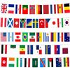 AOMAIGAD Bandierine Coppa del Mondo di Calcio 2026, 22m Bandiere del calcio WM 2026, 48 Paesi Bandiere, Per la decorazione di giardino,bar,ristorante e feste (1 Pezzi(20 * 30cm))