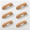 SYZOW 6 Pezzi Maniglie da cucina in legno, 64mm Hole Centers, Cassetto in legno Pull Kitchen Cabinet Maniglie