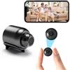 HDAKDDHG Telecamera spia nascosta, mini telecamera spia wireless, 1080p HD, WiFi, telecamera wireless con audio e video, piccola telecamera di sorveglianza di sicurezza domestica con visione notturna,