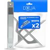 DOJA Barcelona Maniglia Porta Scorrevole Alluminio Rettangolare Bianca - Pack 2 - Impugnatura Ergonomica per Porta Interna, Armadio, Montaggio Facile, Finitura Solida per Zanzariera Scorrevole