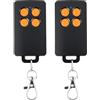 Puiseno 2 pezzi telecomando cancello 4 canali, compatibile con SCS Sentinel AAM0121, codice di rotolamento sicuro, portata 50 m, 433,92 MHz, per cancello e garage - incl. batteria CR2032 (arancione)