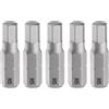 QUARKZMAN 5pz H5.0 Punte Cacciavite Esagonale 1/4 Attacco Esagonale 25mm/1 Lunghezza Testa Esagonale Magnetica Punte Cacciavite in Acciaio S2