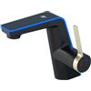 GBKDQQ Rubinetto da bagno con indicatore di temperatura a LED, rubinetto per lavabo, miscelatore monocomando a 2 tipi di getto e tubi, rubinetto da cucina, rubinetto da bagno, rubinetto, miscelatore da bagno