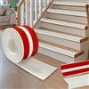 Bocguy Profilo per bordi delle scale, autoadesivo, 5 m, in PVC, antiscivolo, impermeabile, a forma di L, per esterni e interni