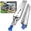 AOLISHENG Guide per cassetti pesanti estrazione totale, con serratura, Carico massimo 120kg, 300 350 400 450 500 550 600 650 700 750 800 850 900 950 1000mm 1 paio