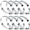 Nujvnuj 8 fascette stringitubo in acciaio inox, 100 - 120 mm, set di morsetti regolabili per auto, industria e giardino, fascette in acciaio inox per il collegamento e il fissaggio di tubi e tubazioni (100