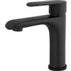 VALAZ Rubinetto Bagno Lavabo Nero Opaco | Miscelatore Lavabo Bagno Acqua Fredda e Calda, Risparmio Acqua | Installazione Facile e Veloce | Ottone, Inossidabile, Elegante, Rotondo, Serie Turia