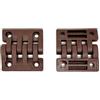 BSP STAMPAGGIO MATERIE PLASTICHE Set 8 Cerniere in Plastica Rinforzata PA 60x70 mm, Made in Italy - Kit 8 Pezzi per Ante e Sportelli - Resistenti a Urti, Umidità e Sole - Ideale per Cassette Elettriche, Marrone (60x70 mm, 8 Pezzi)