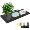 MIUUIPI Set di 1 Mensola galleggiante da parete, 40 cm, in legno, da parete, libreria, parete, portaspezie, decorazione da parete, soggiorno, cucina, ufficio, colore nero