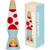 Fisura - Lampada lava con candela, blu e rossa. Luce d'atmosfera eco-friendly. Design originale per casa o ufficio. 29 x 8,5 cm (candela non inclusa)