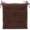 Gözze - Cuscino con Nastrini per il Fissaggio alla Sedia, Cuscino per Sedia, Trapuntato, Darco, 100% Poliestere, 40 x 40 x 4 cm - Cioccolato