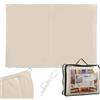 Relaxdays Tenda a Vela Rettangolare, Idrorepellente, Anti UV, Corde di Supporto, Terrazza e Giardino, Varie Misure,Beige