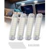 Luxvista Barra Luminosa LED 12V, Luci LED 12V per Furgone, 36 LED per Auto Interni con Interruttore ON/OFF per Camion Camper Furgone Barca Cucina, 6000K (4 Pezzi)
