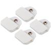 VekAuto Clip Di Fissaggio Per Vetro 4 Pezzi Supporto Regolatore | Bianco, 1.69x1.57x0.43, Foro 5mm/0.20, Universale, Resistente Alle Intemperie, Per Finestre E Porte