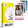 Nelko 52,3x90mm Carta Fotografica Premium, Pacco da 20 Vera Carta per Stampante Pocket PP01, Sticky Back Picture Paper, Compatible with Nelko PP01 Photo Printer, Easy to Peel Off, Sugar Macaron