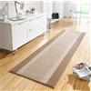 Hanse Home Tappeto passatoia con nastro, 80 x 250 cm, morbido tappeto a pelo corto, design moderno per corridoio, camera da letto, cameretta dei bambini, bagno, soggiorno, cucina, decorazione beige crema
