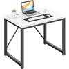 JUMMICO Scrivania 80 x 50 x 75 cm, tavolino piccolo per computer, scrivania per studio, scrivania per computer, piccolo per casa, ufficio, bianco