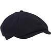 Riki Browns Coppola Irlandese in Lino, 8 Spicchi, Berretto Estivo con Visiera, Blu Notte, Taglie 55-61