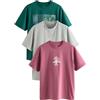 NEXT Uomini Confezione da 3 T-Shirt Stampate con vestibilità Classica Blue/Green/Pink 3XL