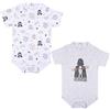 CERDÁ LIFE'S LITTLE MOMENTS - Pack di 2 Body Tutine per Neonati Bambino d'Estate | Abbigliamento da Bambini in 100% Cotone Star Wars - Licenza Ufficiale Disney