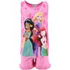 Disney Principesse - Maglietta e pantaloni corti da ragazza, motivo: Ariel Jasmine e Rapunzel, set di 2 pezzi, con confezione regalo, taglie da 3 a 8 anni, Rosa, 7 anni