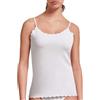 EGI Canottiera Donna Spalla Stretta Taglio Vivo Invisibile Cotone Elasticizzato Maglia Intima Sottogiacca Bordi Tagliati Laser Senza Cuciture, Art. 3122 (Bianco, L-XL)