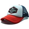 Surf Monkey Cappellino Trucker Imbottito Regolabile con Griglia - Berretto Foam riciclato - Taglia unica, Rosso / Aul Marino, taglia unica