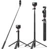Wiseten Bastone Selfie Treppiede 170cm per DJI Osmo Pocket 4 3 Action 5Pro Insta360 | Selfie Stick Treppiede da Viaggio/Supporto/Accessori 2-in-1 per DJI Osmo Action 4 3 Insta 360 X6 X5 X4 X3 GoPro Hero 13 12