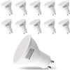 Aigostar - Lampadina LED GU10 8W, Luce Bianca Fredda 6500K 640 lumen, Angolo a Fascio 100-120 Gradi, Nessun Sfarfallio Non Dimmerabile, Confezione da 10