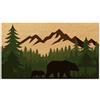 UNICRAFTALE Zerbino rettangolare con orso, motivo animali della foresta, tappeto antiscivolo per porte d'ingresso, portico, portico, decorazione per interni ed esterni, 43 x 76 cm