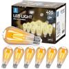 Aigostar ST64 Lampadina Stile Decorazioni Vintage Edison, Lampadina Led E27 Da 4W(Equivalente A 38W), 2200K Lampadina A Filamento Led Bianco Caldo, 440 Lumens,Non Dimmerabile,Confezione Da 6 Unità