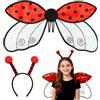 SYTTNUM Coccinelle Costume Set, Costume Coccinella,Costumi da Coccinella Bambina Donna per Carnevale e Cosplay