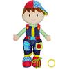 Lullaberry Lucas Montessori - Peluche da imparare a vestirsi, 38 cm | 7 chiusure pratiche sviluppano abilità motorie e fiducia nel vestirsi; gioco Montessori portatile per bambini dai 18 mesi in