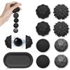 Zyluniy 8 pezzi Palle Magnetiche Anti-Stress, Gioco Sensoriale Portatile in Silicone, perfette contro lo stress e l'ansia (Adatto ad adulti o persone dai 14 anni in su) (Nero)