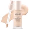 UCANBE Fondotinta e Correttore 2-in-1 - Alta Copertura e Finish Opaco - Arricchito con Acido Ialuronico - Trucco Viso a Lunga Durata per Pelli Grasse, Miste e Normali, 30ml (Beige delicato)