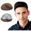 Lordhair Protesi Capelli Uomo, Pelle Super Sottile da 0,06 mm Tutti con loop a V Parrucca da Uomo per Sistema Capillare da 8x10 Pollici Dimensione Della Base Densità Media -130%