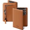 VULKIT Portafoglio Uomo Slim con Portamonete Porta Carte di Credito Uomo Schermato Bifold Porta Tessere RFID, Marrone