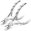 Auxmir Set di 2 Tronchesino Unghie Professionale Tagliaunghie di Precisione in Acciaio Inox Forbicine per Cuticole e Unghie Incarnite Spesse Dure