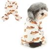 Ranphy Pigiama in pile stampato per cuccioli di cane di taglia piccola, con anello a D, Yorkie, Chihuahua, primavera ed estate, abbigliamento per gatti, cagnolino, S