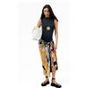Desigual, abito senza maniche stampato, Donna, Viscosa, Nero, L