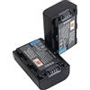 DSTE 2pcs NP-FH50 Batteria compatibili con Sony DSLR-A330, DSLR-A380, DSLR-A390, DSC-HX1, DSC-HX100V, DSC-HX200V, HDR-TG5V, HDR-TG1E, HDR-TG3, HDR-TG5, HDR-TG7