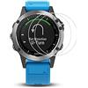 Toshion Pellicola protettiva in vetro temperato per Garmin Quatix 5, durezza 9H, trasparente, anti-impronte, senza bolle, confezione da 2