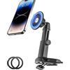 woleyi Supporto Cellulare Auto Magnetico per CD Slot, Porta Telefono Auto Lettore CD MagSafe con Braccio Regolabile per iPhone 15/14/13 serie, Custodia MagSafe e Altri Telefoni Android